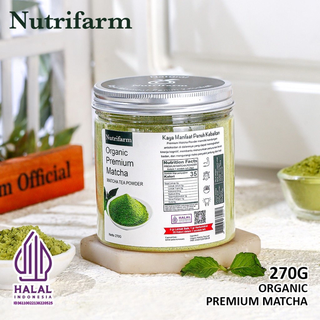 

Nutrifarm Organic Premium Matcha Minuman 270g