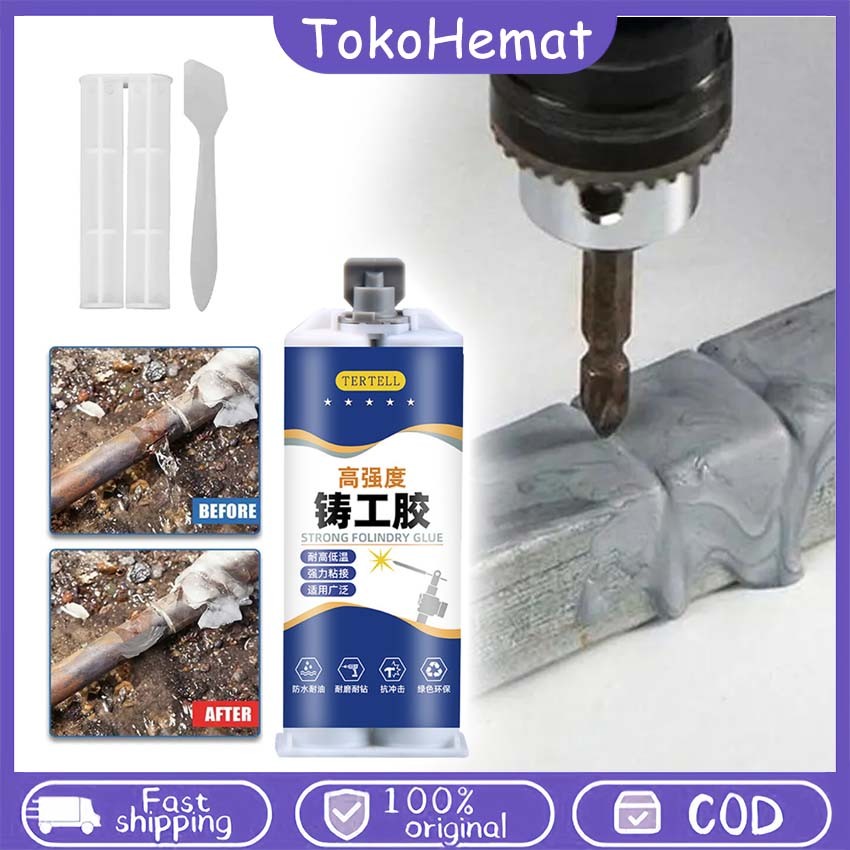 Lem Ab Epoxy Kuat/Kuat Tahan Panas/Super 100g Untuk Reparasi Mobil/Penambal Besi Steel/Metal Radiato