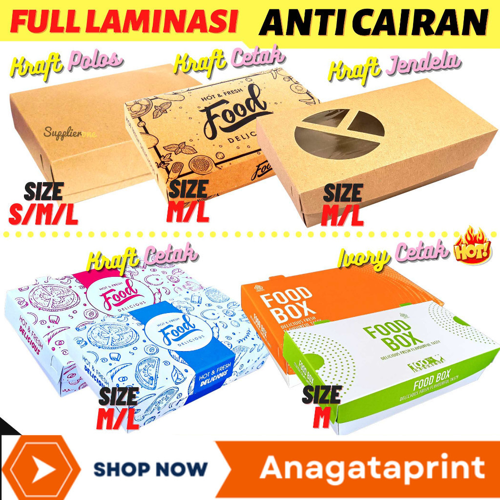 

Paper Lunch Box, Lunch Box Paper, Lunch Box SML,Lunch Box Kertas, Dus Box Ayam Geprek, Kemasan Makanan, Dus Nasi, Kemasan Take Away, Kemasan Makanan Kertas, Box Kue, Kardus makanan