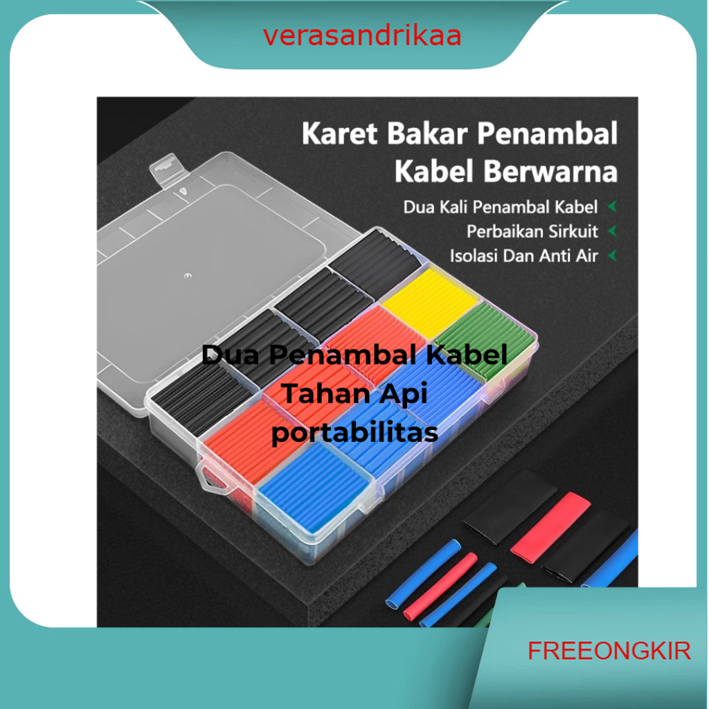 Isolasl Bakar Warna Tube Selang Bakar Kabel/ Heat Shrink Tubing Selongsong Kabel Bakar