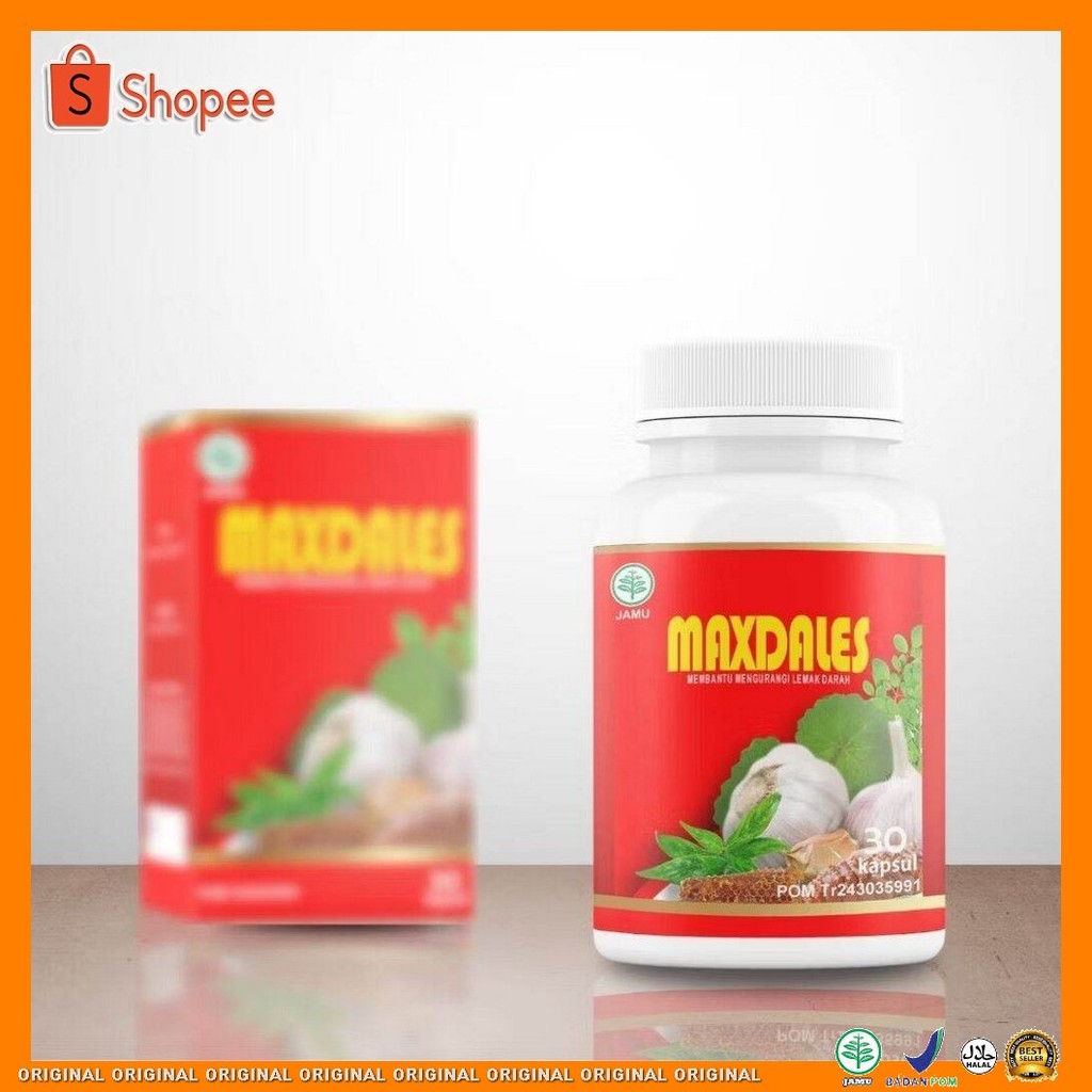 Herbal MAXDALES Original / asli maxdales Obat Herbal Alami Stroke Ringan Berat Kolesterol Darah Ting