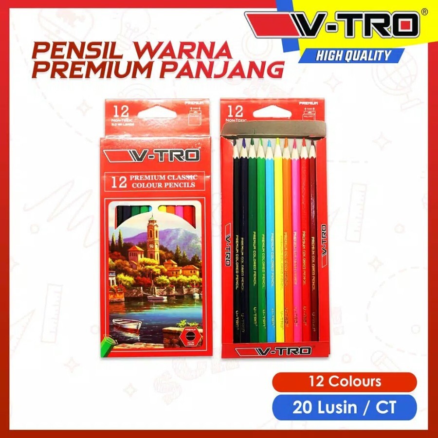 

Pensil Warna V-TRO CP-12