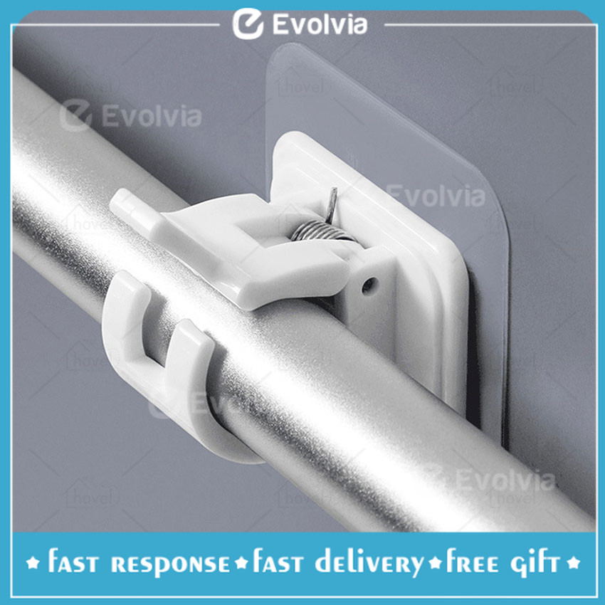 Magic Hook Tempel Dinding Perekat Tiang Gorden Anti Air - Evolvia