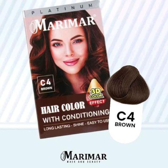 MARIMAR HAIR COLOR C4 BROWN (2 X 30ML) + 10ML