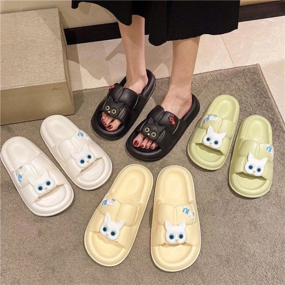 KOOKY - SANDAL KARAKTER KUCING  SANDAL KARET JELLY WANITA SANDAL SELOP WANITA SANDAL KARET