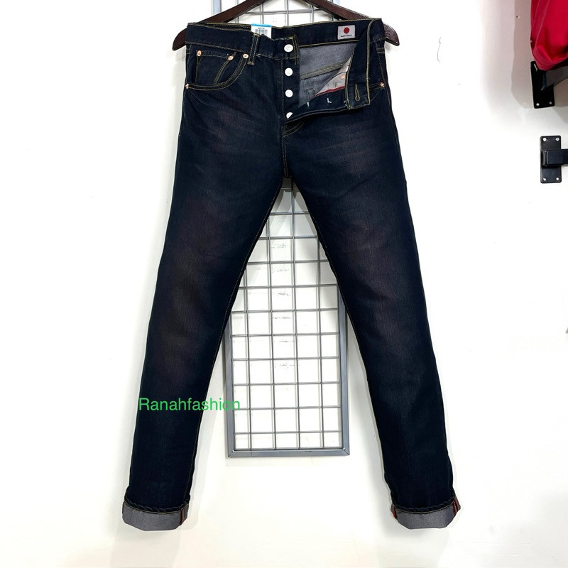 501 JAPAN celana jeans panjang pria standar regulerfit