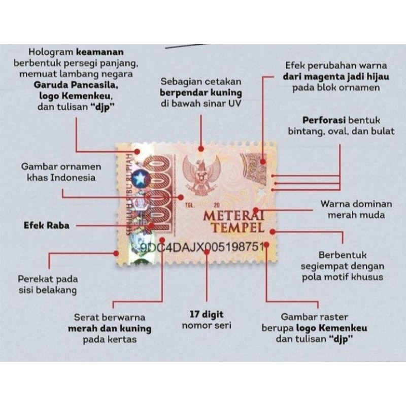 

MATERAI 10000 isi 10pcs