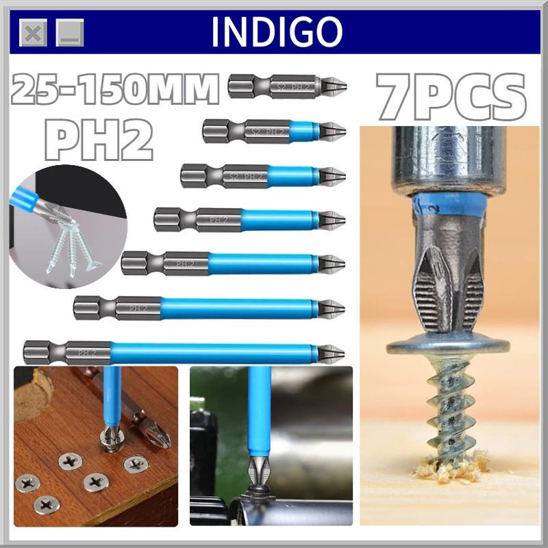 Isi 7 Obeng Mata Bor Magnet Mata Obeng Impact Set Mata Obeng Ph2 Magnet Mata Obeng Impact Magnet Mat