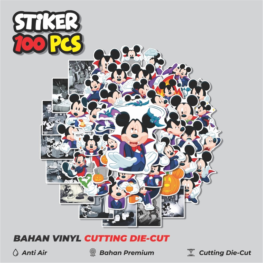 

Terbaru! 50 pcs Stiker Vk Vampire Mickey Dekorasi Lucu Kreatif untuk Notebook, Skateboard, HP