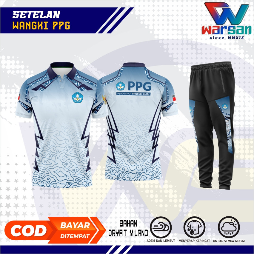 SERAGAM OLAHRAGA PPG / SETELAN PPG / JERSEY WANGKI PPG SET / KAOS POLO PPG / WARSAN SET