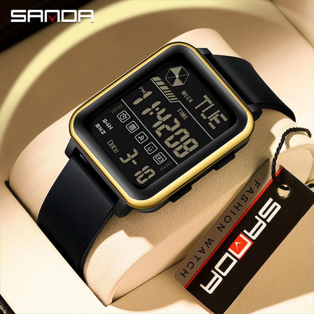 Jam Tangan Pria Digital  SANDA 6159 Original Water Resistant