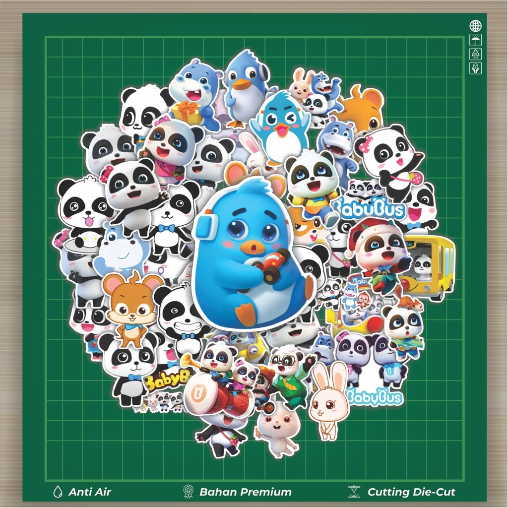 HOT 50 PCS STIKER Stiker Babybus Cartoon Stiker Fashion Cars Decal Dingin Kartu Album Custom Vinyl A