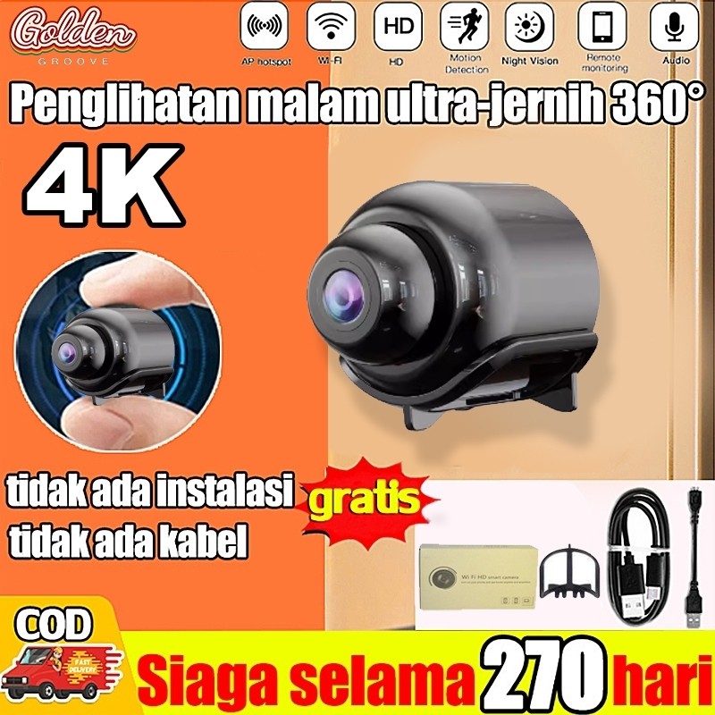 kamera tersembunyi CCTV HD 1080P kamera vlog mini kamera tersembunyi berbentuk baut