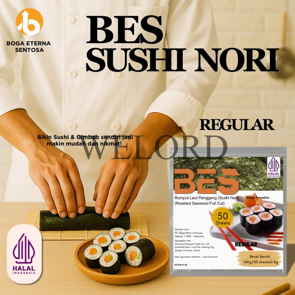 

Promo SUSHI NORI REGULAR "BES" ( Rumput Laut untuk Sushi / Gimbap ) (HALAL!) (PROMO!)