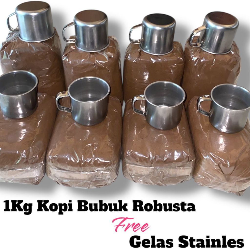 

Kopi Bubuk Robusta 1Kg Gratis Gelas Stainles Promo Hemat Harga Murah Kwalitas Terbaik