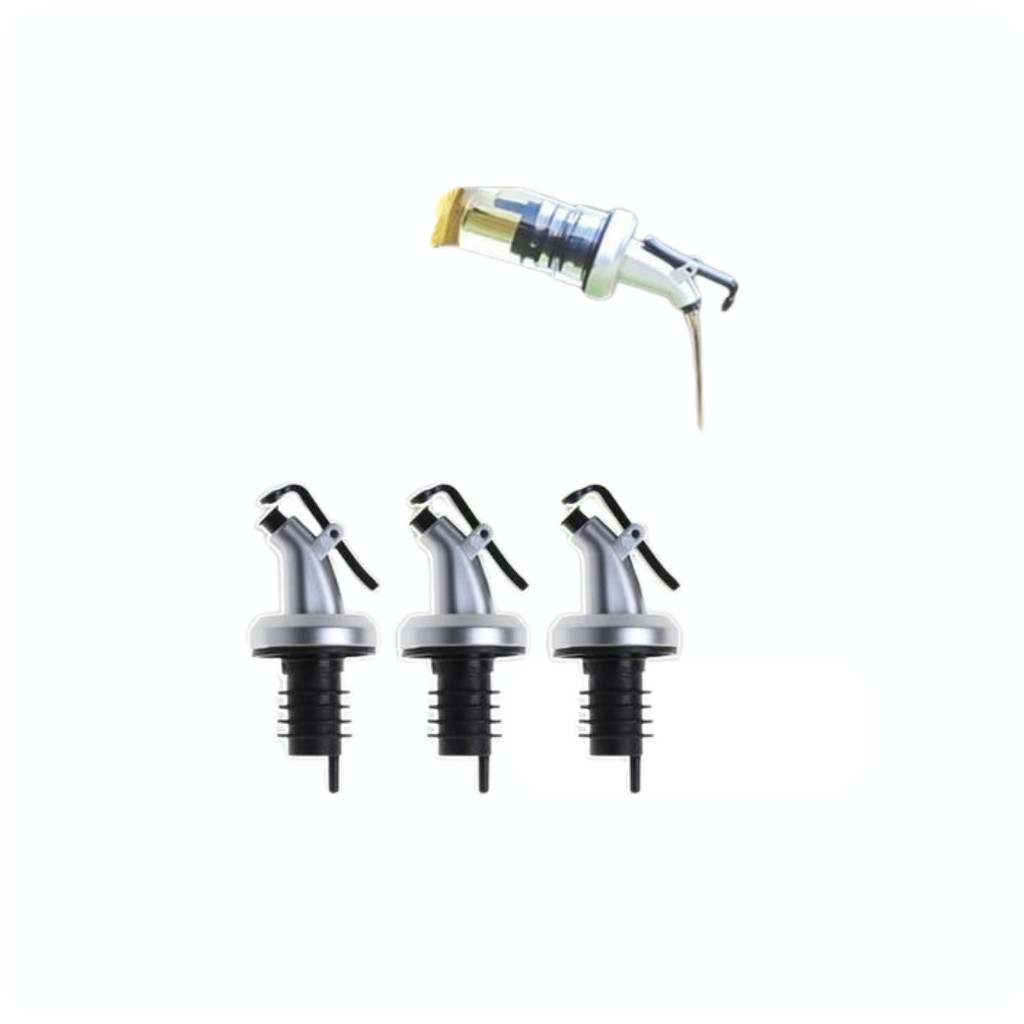 Anti-Tumpah Tutup Botol Serbaguna Tutup Kaca Botol Minyak Kecap Sirup Silver Simpel & Unik