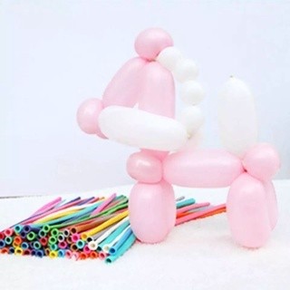 grosir isi 50 100 pcs grosir balon pentil cacing twist panjang balon bentuk  mix warna pastel raimbo