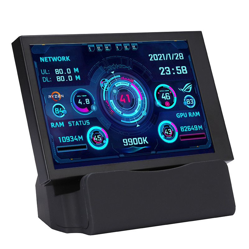 New 3.5 In IPS Type-C Secondary Screen Computer CPU GPU RAM HDD Monitor USB Type-C splay For Freely 