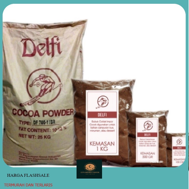 Cocoa powder Delfi 500gram Coklat bubuk delfi murni