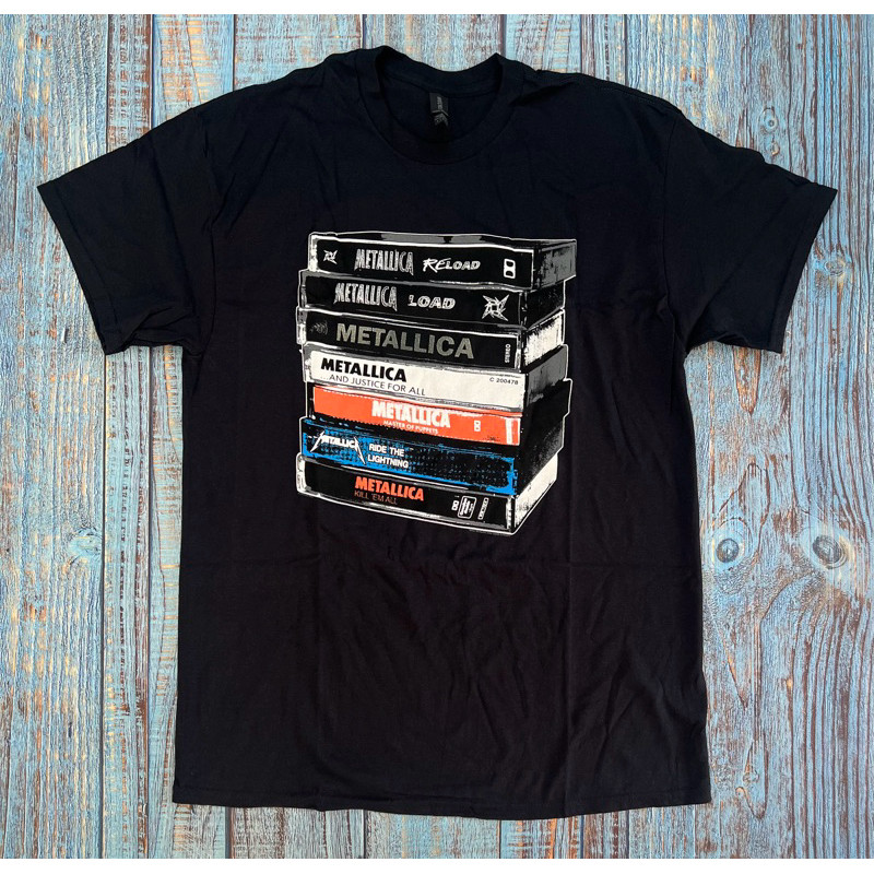(COD) Kaos T-Shirt Band Metallica - Cassette Official Merchandise