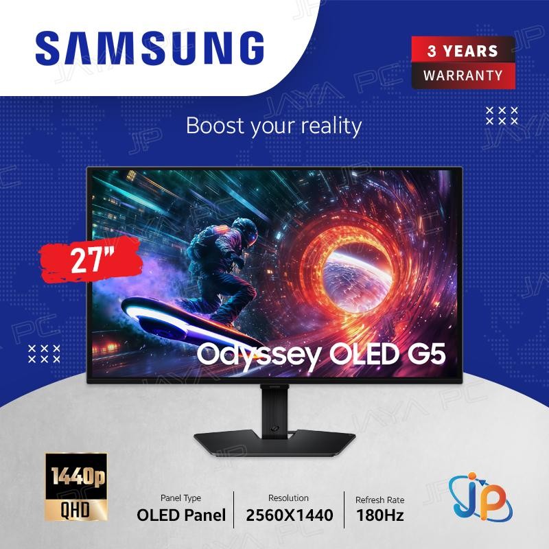 Monitor Samsung LED OLED Odyssey G5 S27FG502 - QHD 27" Inch