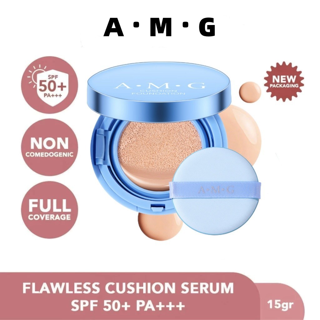 COD A·M·G Perfect Stay Velvet Matte Cushion 15g Oily Skin Long Lasting Matte Finish Poreless Foundat
