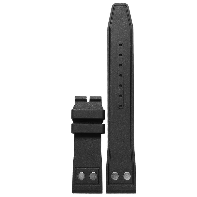20mm 21mm 22mm Nature Soft Fluororubber FKM Rubber Watband For IWC Strap Big Pilot Portofino TOP GUN