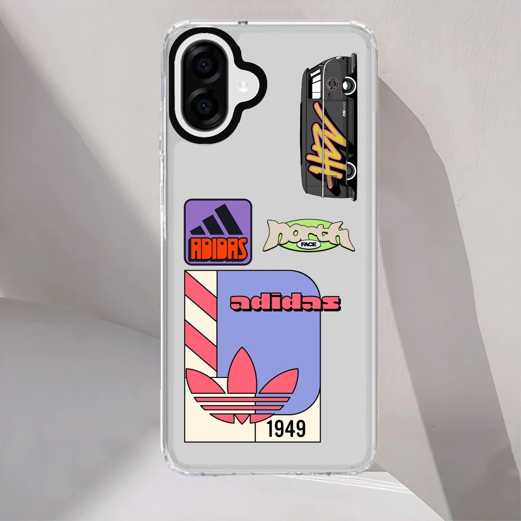 Casing Clear Silikon Case Premium Bening Kompatibel For SAMSUNG A07 4G A17 5G 2025 - Motif ADIDAS