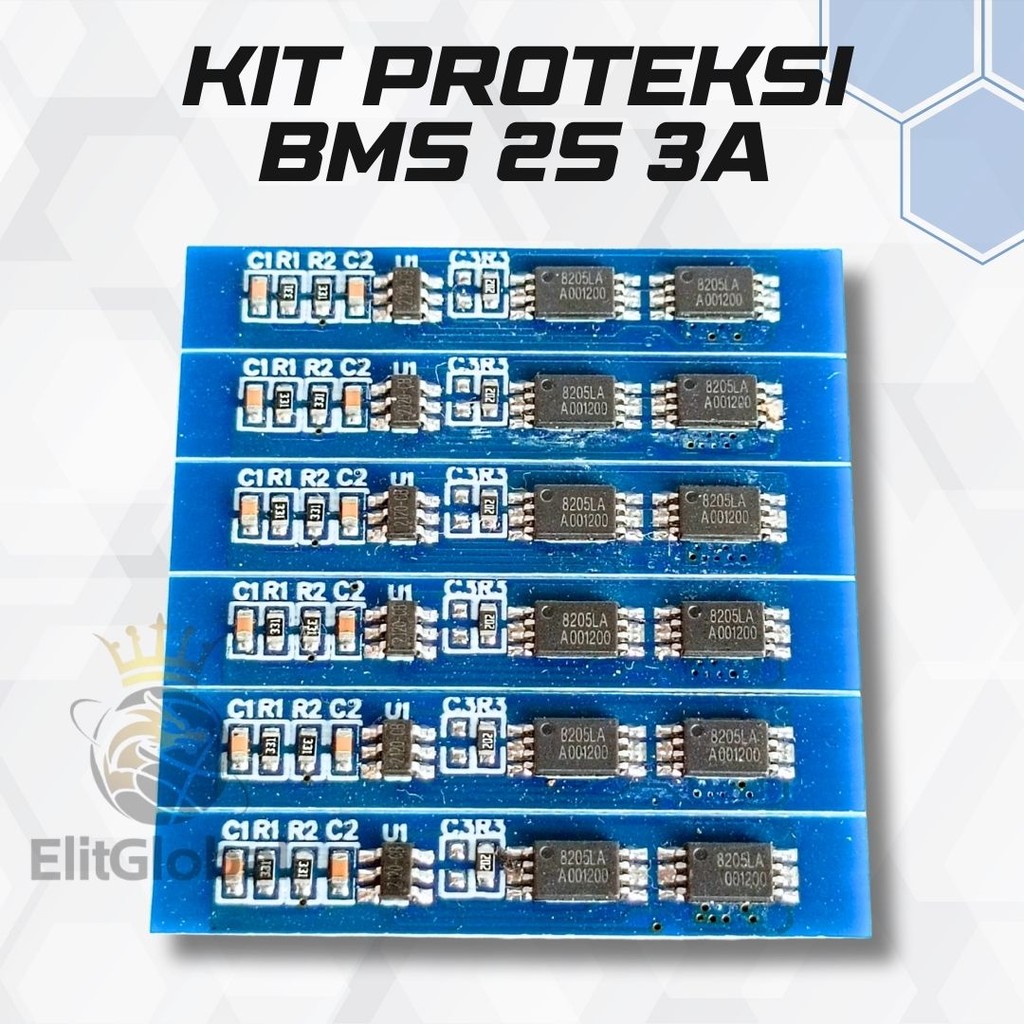 BMS 2S 3A | Modul Charger & Proteksi Baterai 2S Li-ion