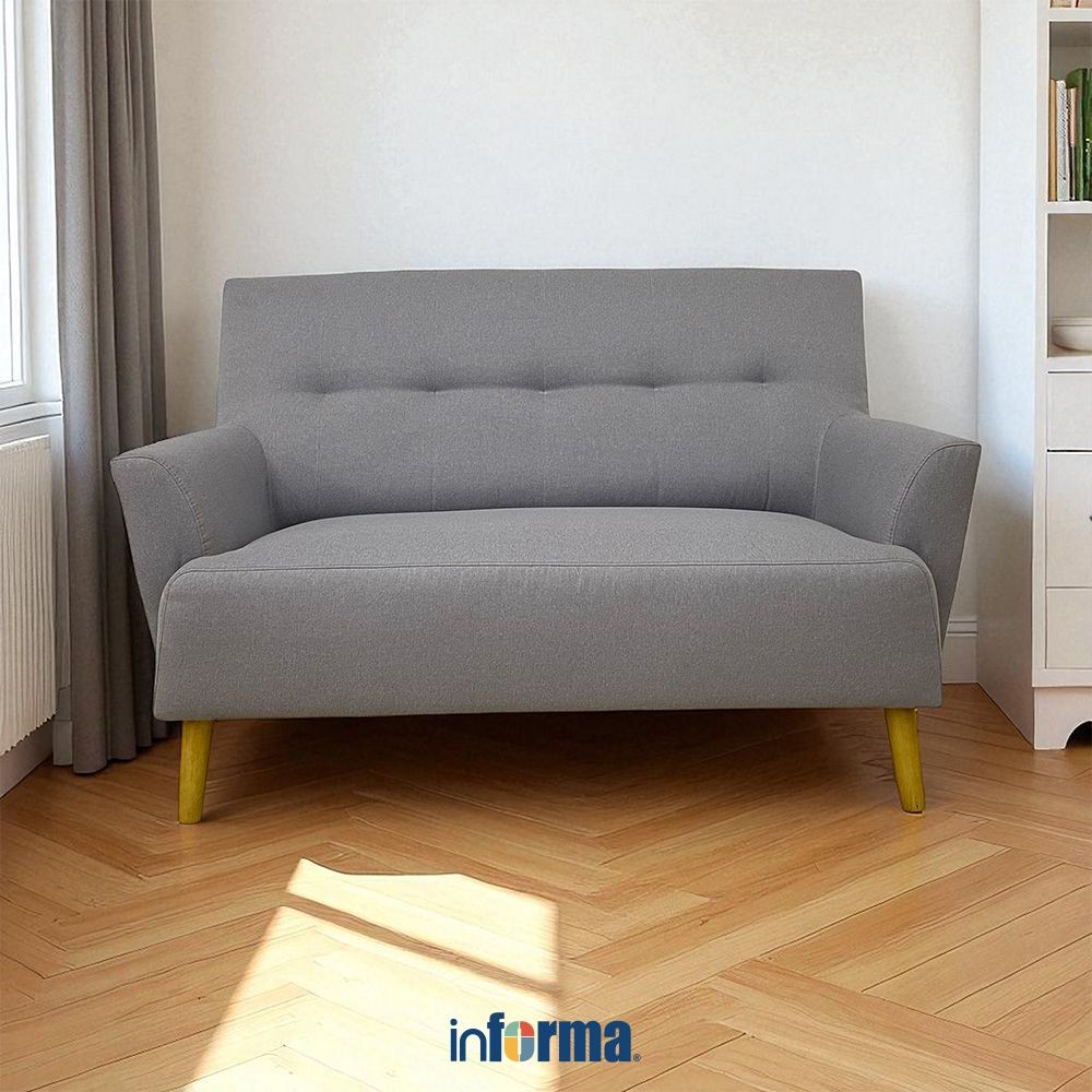 Informa Grande Sofa Fabric 2 Seater - Abu-Abu Muda Sofa Ruang Tamu Kursi Sofa Sofa Minimalis Kursi R