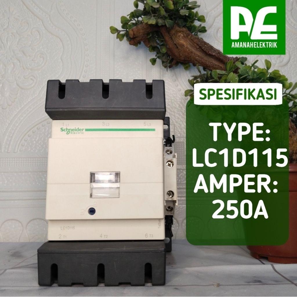 KONTAKTOR CONTACTOR LC1D115 250A 220V TERLARIS