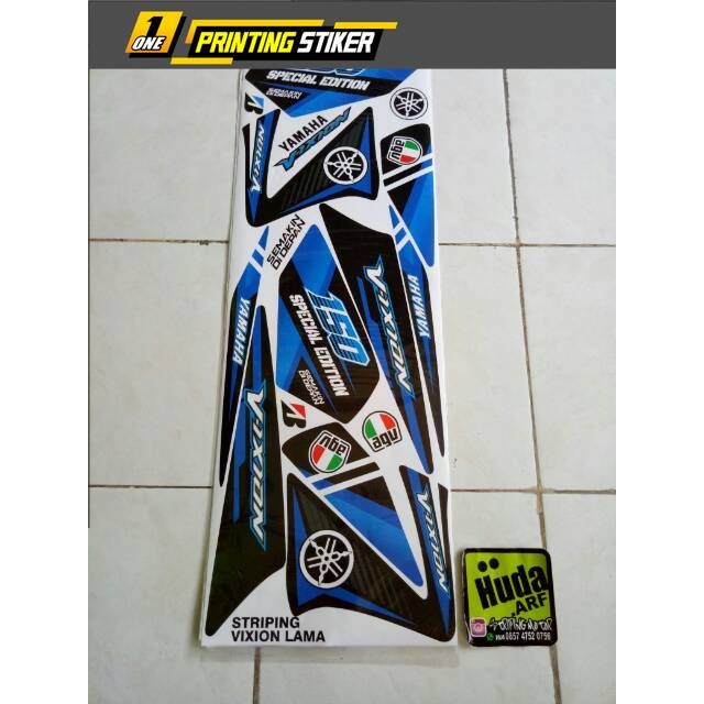 STRIPING LIS STICKER VARIASI VIXION LAMA/OLD 2007-2013 KUNING-MERAH-BIRU-HIJAU