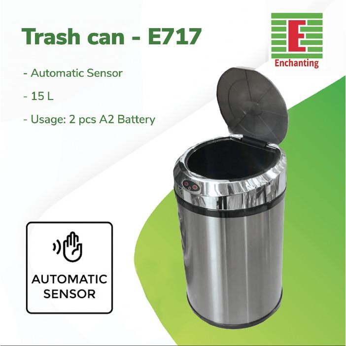 Tempat Sampah Sensor Otomatis 15 L Enchanting