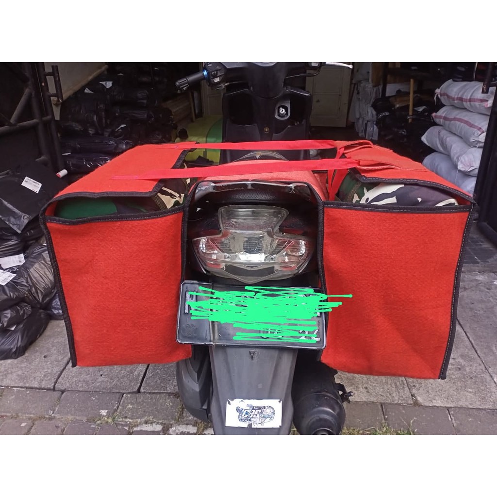 Tas Kandek Tas keranjang Tas obrok Tebal Kuat Accessories Kain Motor Motorcycle Peredam Tali Tempat