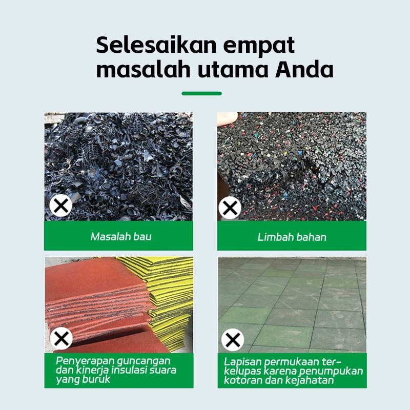 Matras mat Olahraga Gym50*50*2.5(4pcs)/RUBBER FLOORING tebal 20mm/Mudah Dibersihkan Waterproof Bahan