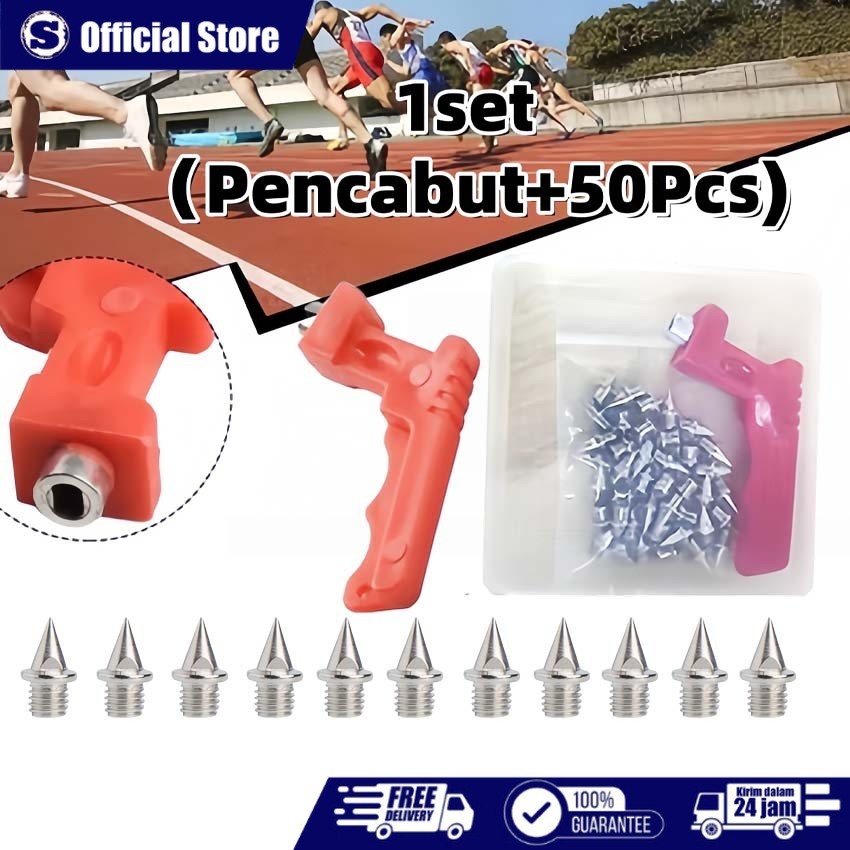 50Pcs/Set Paku Sepatu Lari + Pencabut  / Paku Sepatu Golf / DIY Sepatu