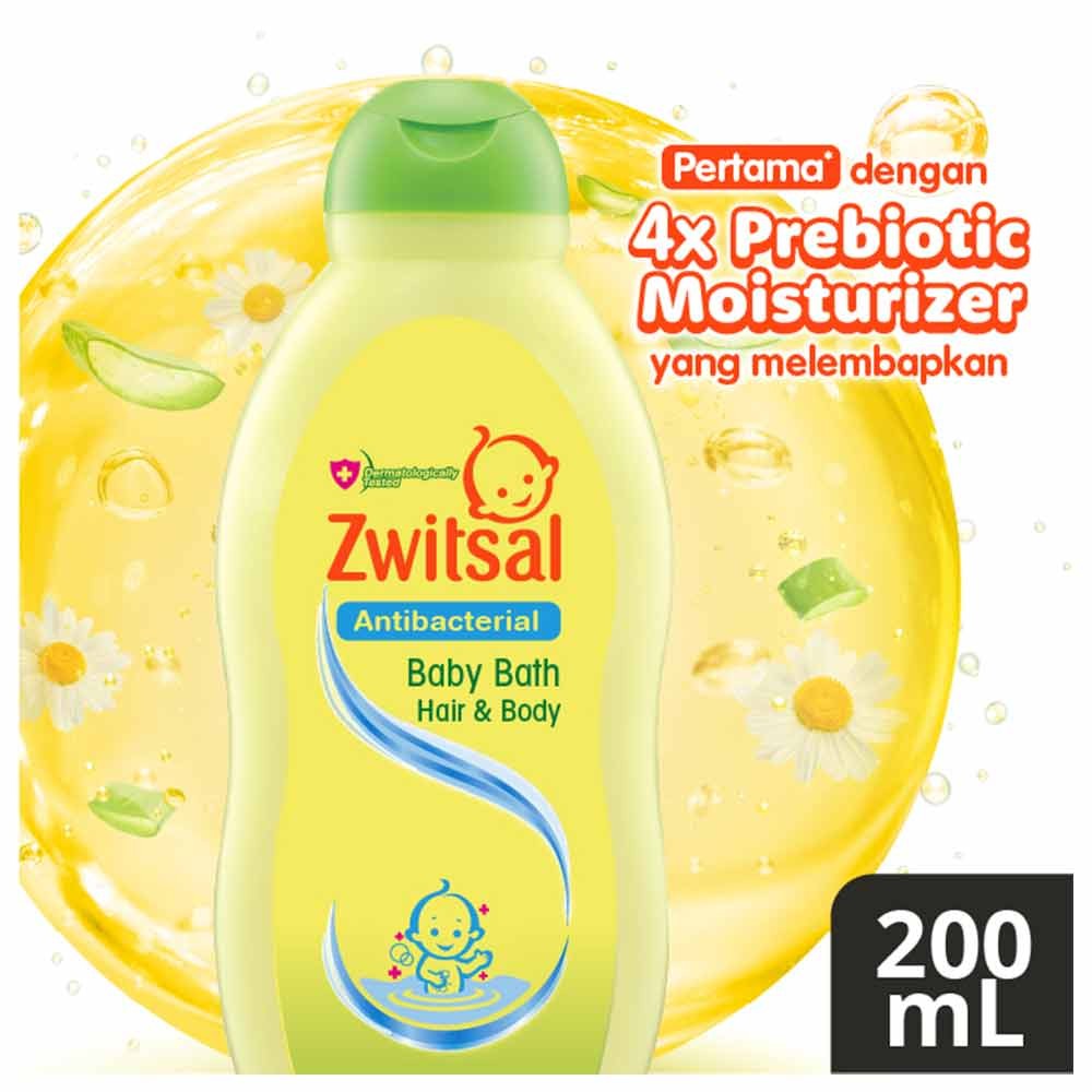 ZWITSAL BABY BATH HAIR & BODY ANTIBACTERIAL 200mL