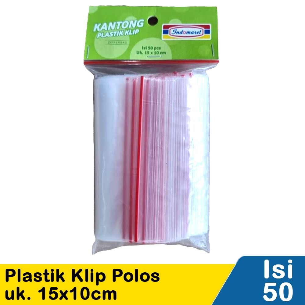 INDOMARET PLASTIK KLIP POLOS 50'S  15x10cm