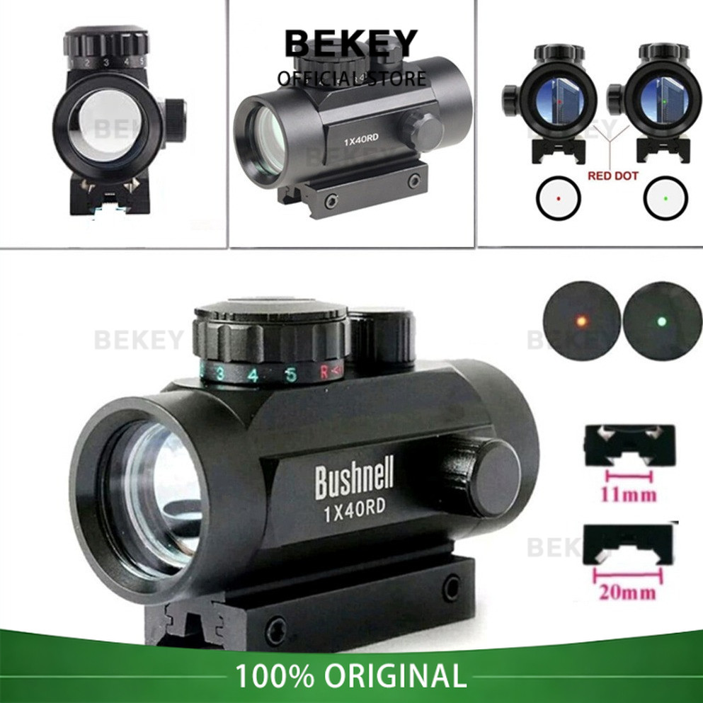 BEKEY Reddot Rdl Bushnell reddot 1x40 Teleskop Bermata Perjalanan Luar Ruangan Green dot hologram me