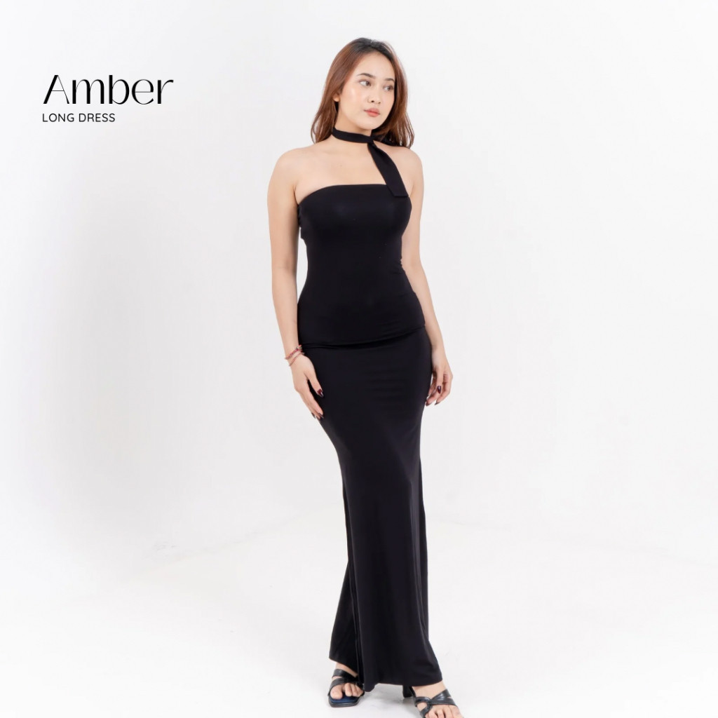 [GURLBUCKET] Amber Dress / Long Dress / Spandex "Pakaian Wanita"