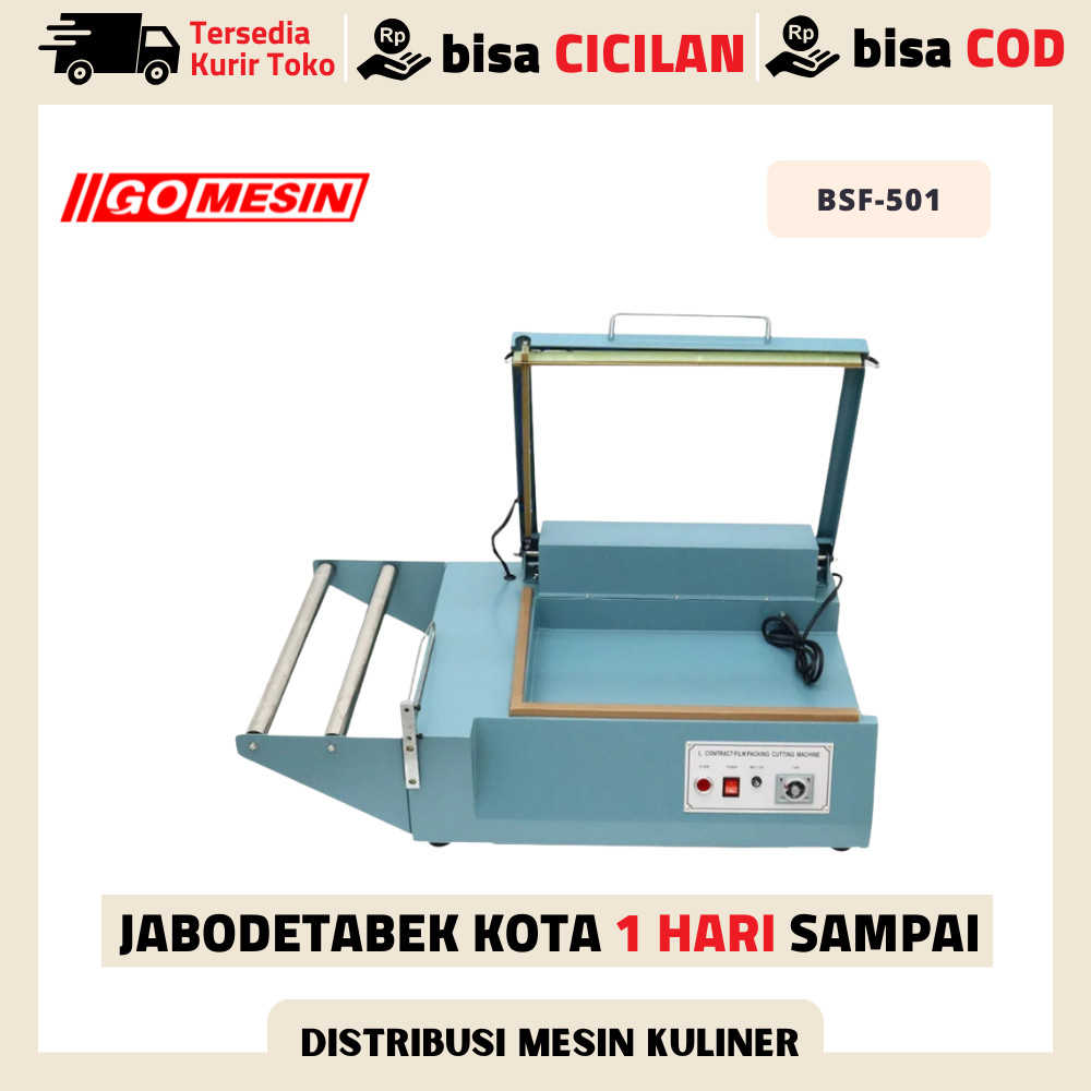 Sealer GOMESIN BSF-501 Mesin Potong Dan Segel Sealer Plastik Shrink Original