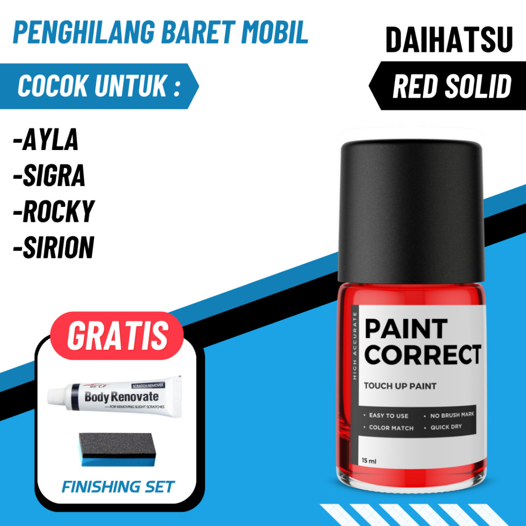 Olipart CAT OLES PENGHILANG BARET MOBIL DAIHATSU RED SOLID MERAH
