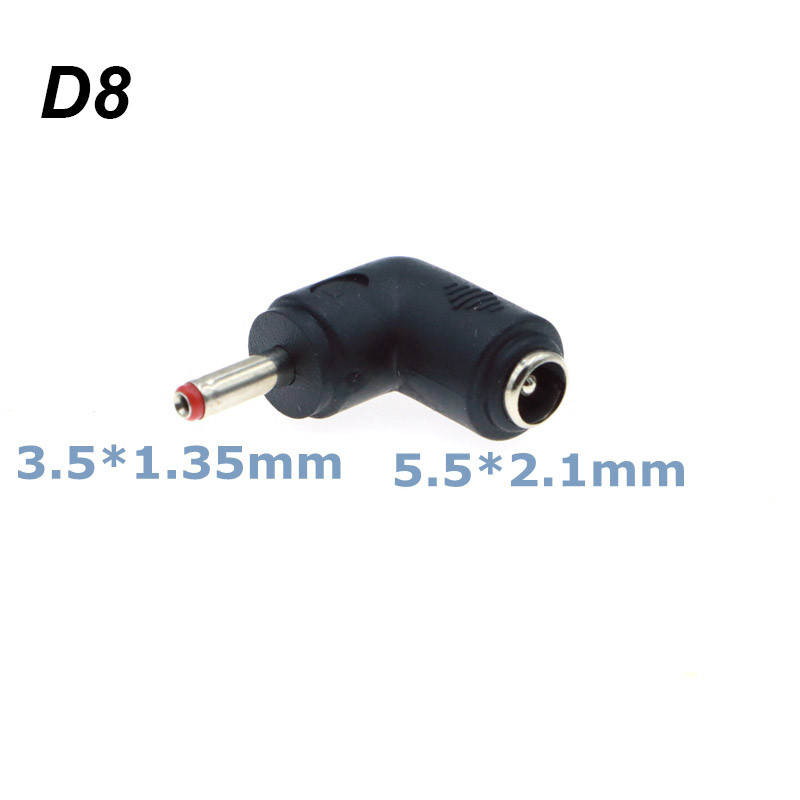 Elbow DC5.5x2.1mm Female to 3.0x1.1mm 3.5x1.35mm 4.0x1.7mm 4.8x1.7mm 5.5x1.7mm 5.5x2.5mm 6.3x3.0mm 6