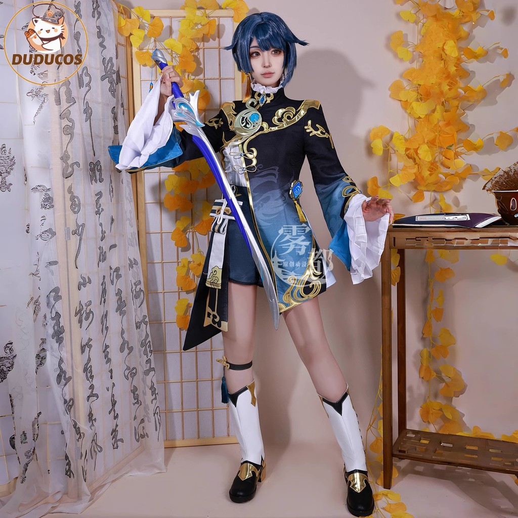  Xingqiu Cosplay Game Genshin Impact Cosplay Costume DUDU-SR Xing Qiu Genshin Impact Cosplay Hallowe