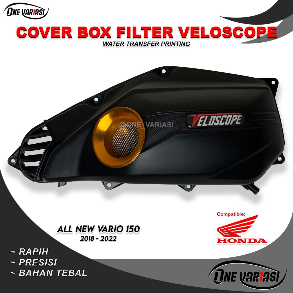 COVER TUTUP BOX FILTER VELOCITY VARIO 150 NEW / VELOSCOPE VARIO 150 KEYLESS 2018-2021 VARIASI.CO