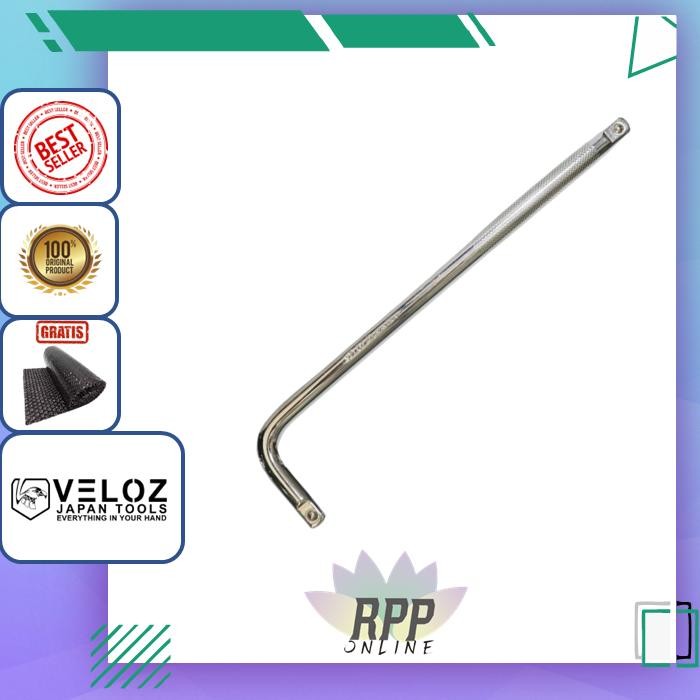 VELOZ offset handle 1/2 x 12 inch stang sock socket shock gagang sok gagang sok L veloz
