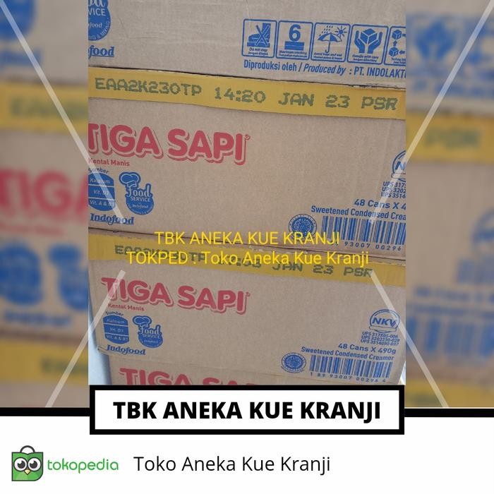 [   LUCIAMO ]Tiga Sapi 1 dus/500 grx48 pc/via Gojek Only/Susu Kental Manis Putih