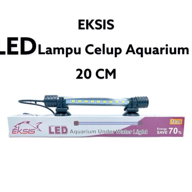 Lampu celup aquarium 20cm - putih biru