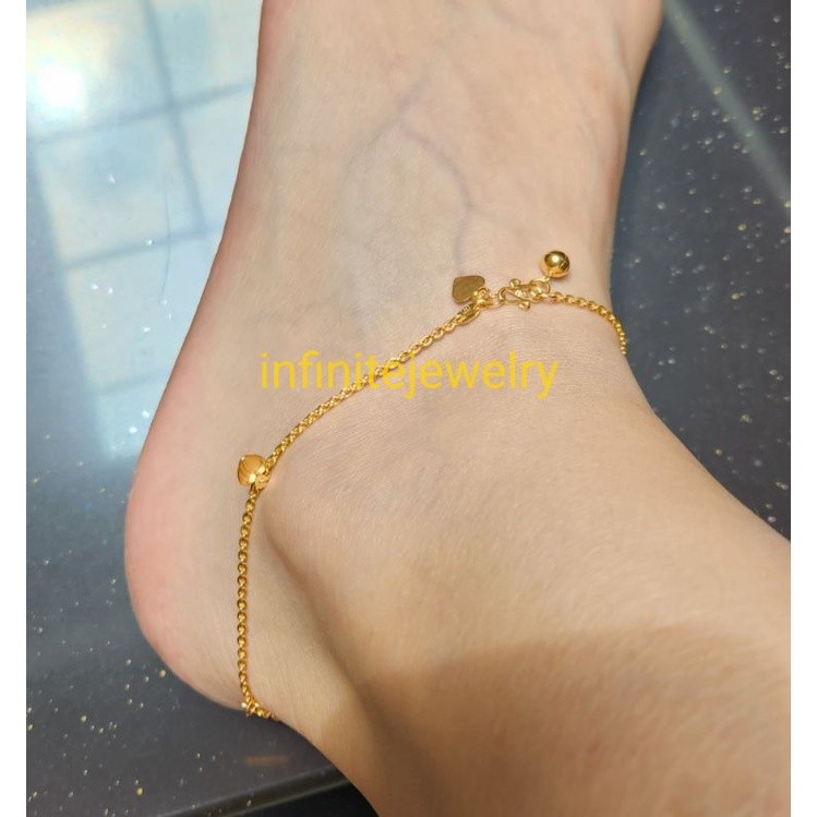 Gelang Kaki polos dan kerincing Mas Muda