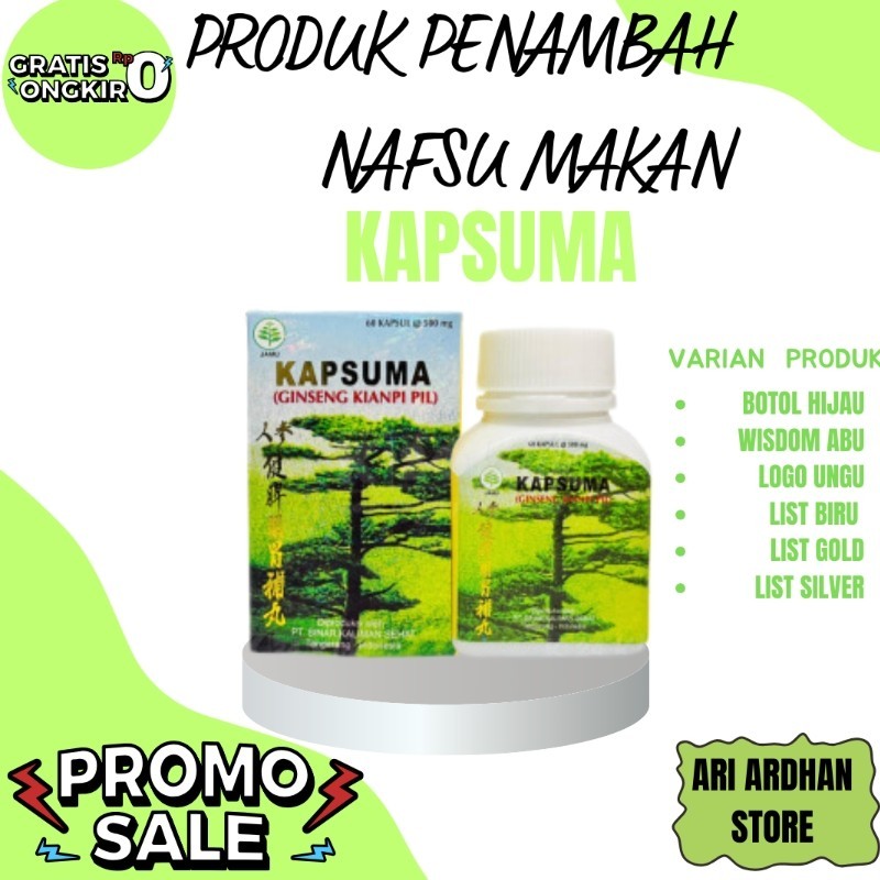 Paling Banyak Dicari - ( Kianpi Original ) Kapsuma Ginseng Gemuk Pil (Old/New) 60pc
